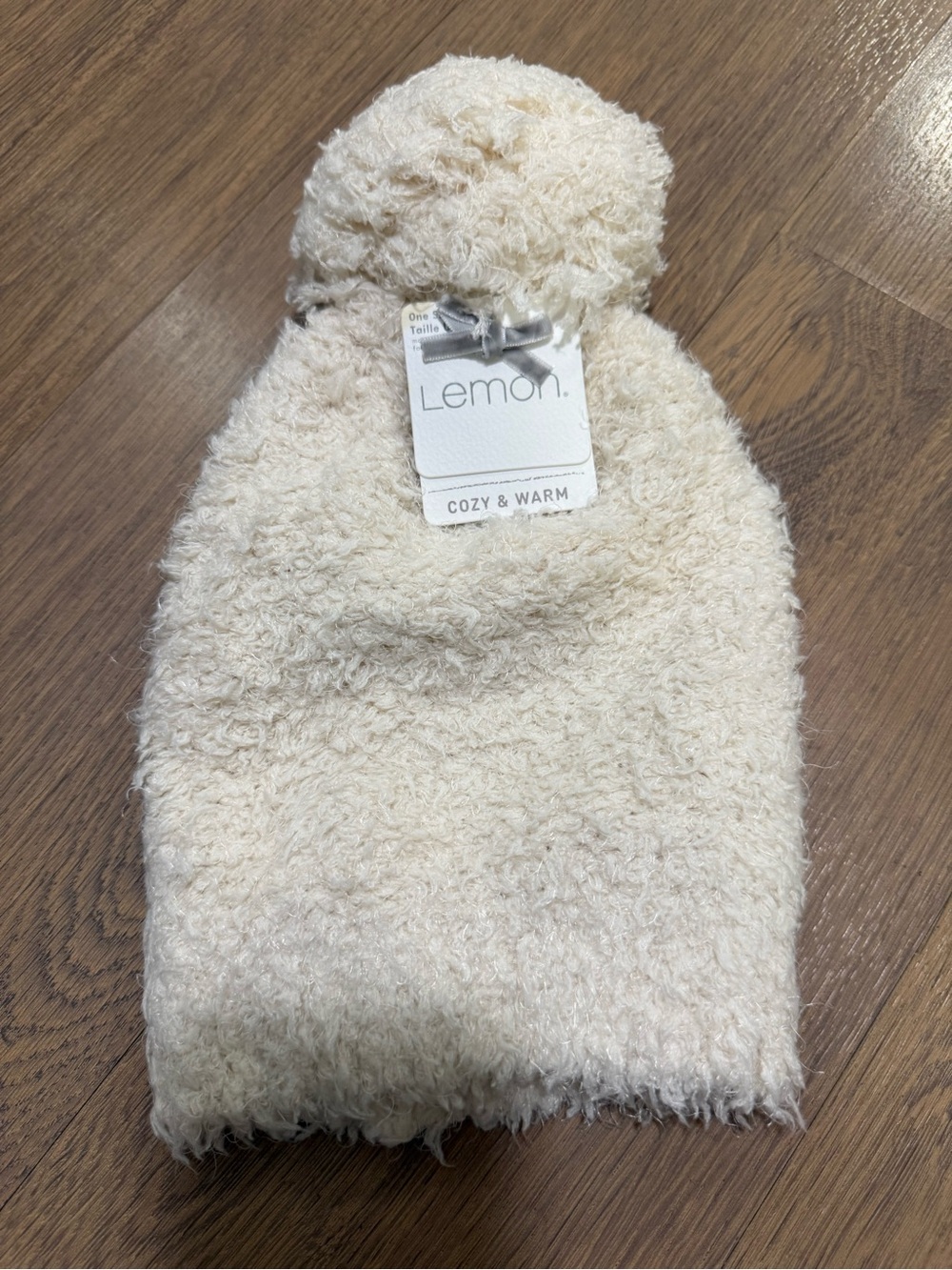 Lemon Snow Drift Cozy & Warm Pompom Hat NWT